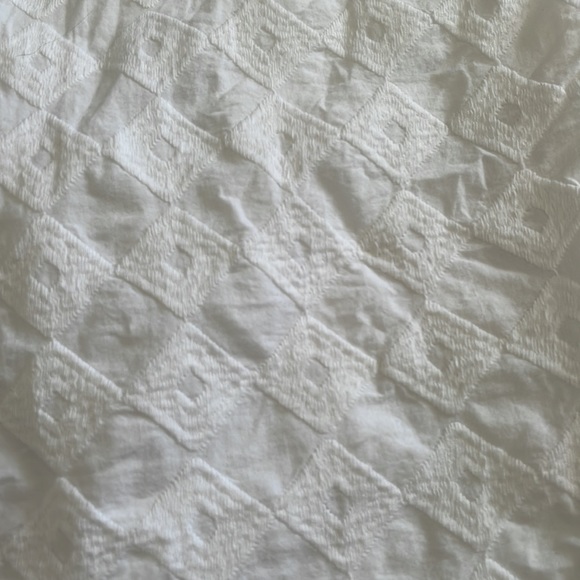 Southern tide white geometrical print crewneck sleeveless sheath midi dress sz 4 - Picture 8 of 17